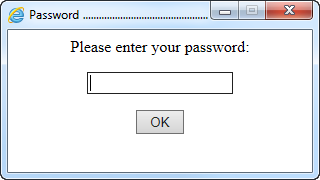 Internet Explorer password dialog