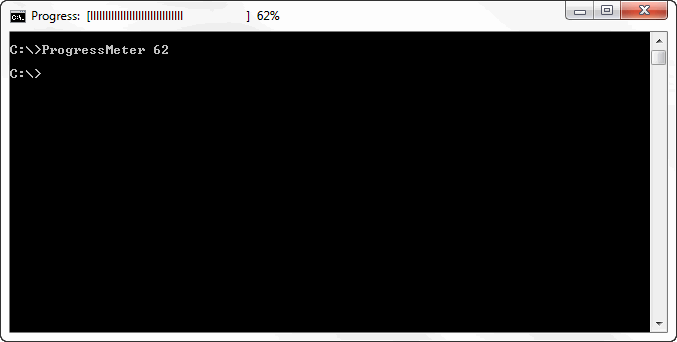 Progress Meter in action