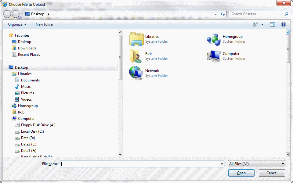 File Open dialog (InternetExplorer.Application)